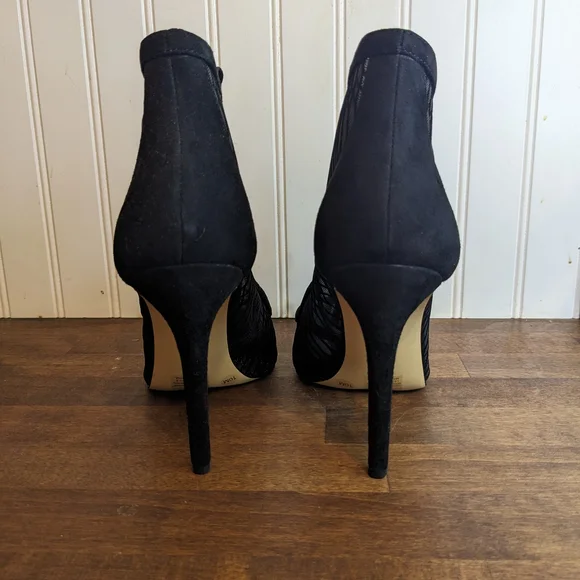 Gianni Bini Black Lace-Up Heels Size 10 - Picture 5 of 8